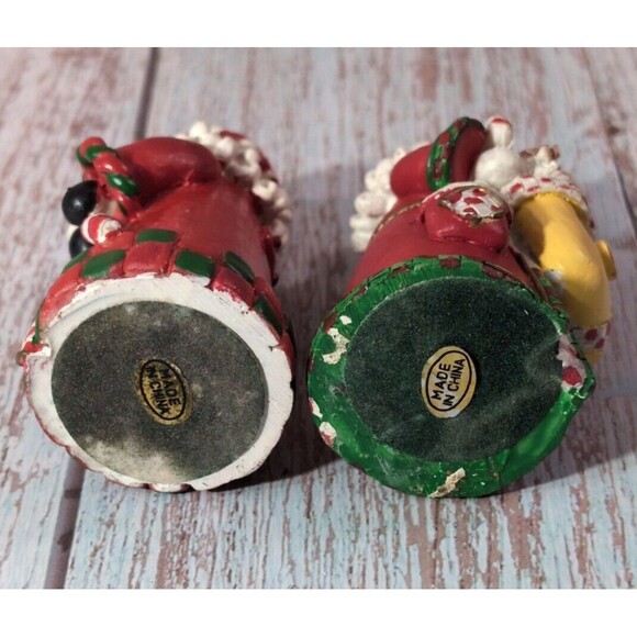 Vintage Set of 4 Christmas Santa Claus Ceramic Resin Figurines Collectible Decor - Picture 4 of 16